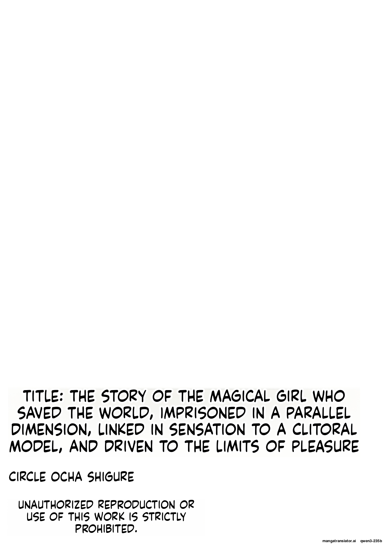 Sekai Wo Sukutta Mahou Shoujo Ga Ikuukan Ni Torawarete Kuritorisu Mokei To Kuritorisu No Kankaku Wo Tsunagarete Kuritorisu Wo Kyokugen Made Semerareru Hanashi page 86