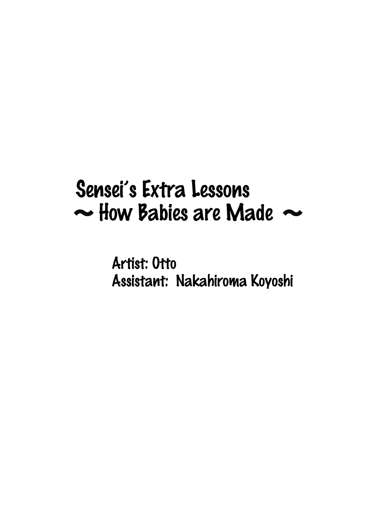 Sensei's Extra Lessons ~how Babies Are Made~ page 44