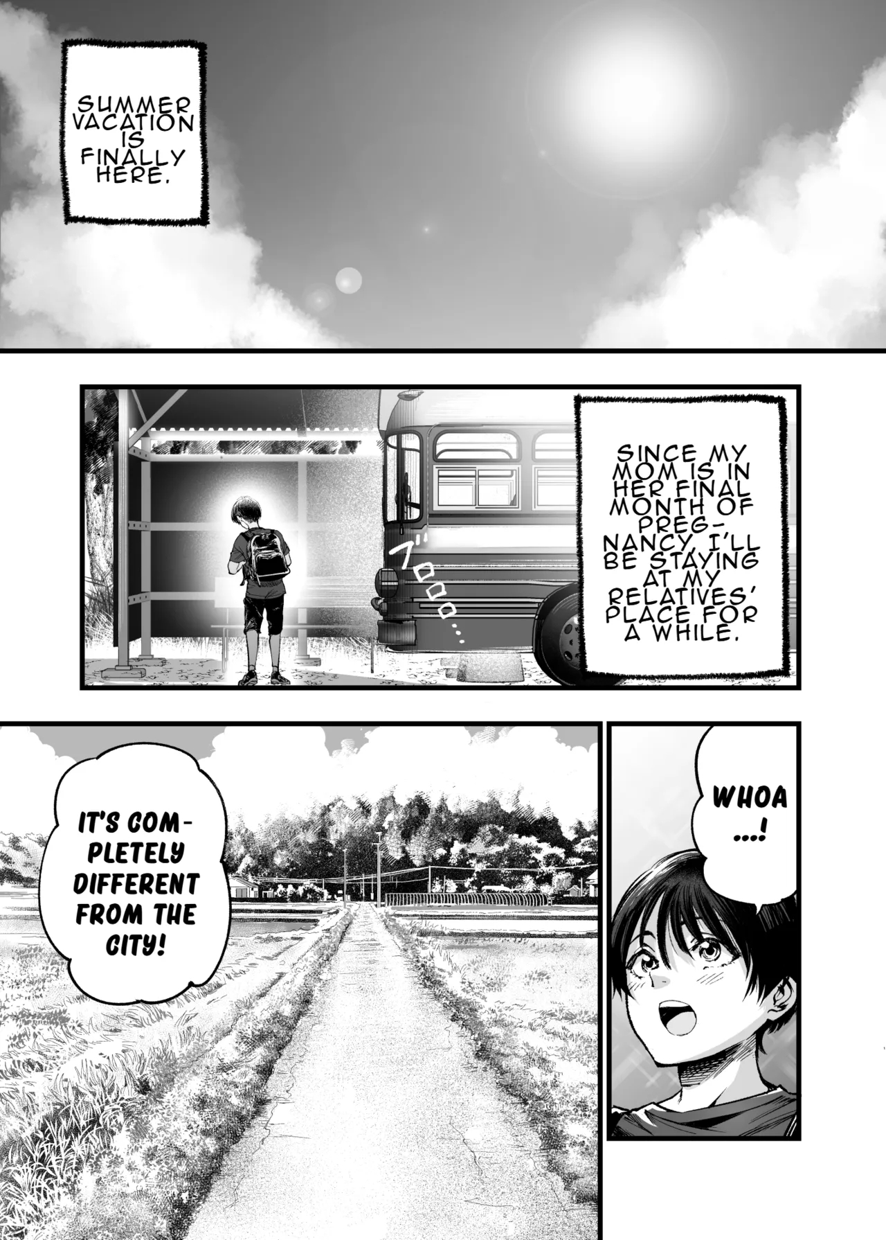 A Boy Embraced By His Older Sister: Summer page 2