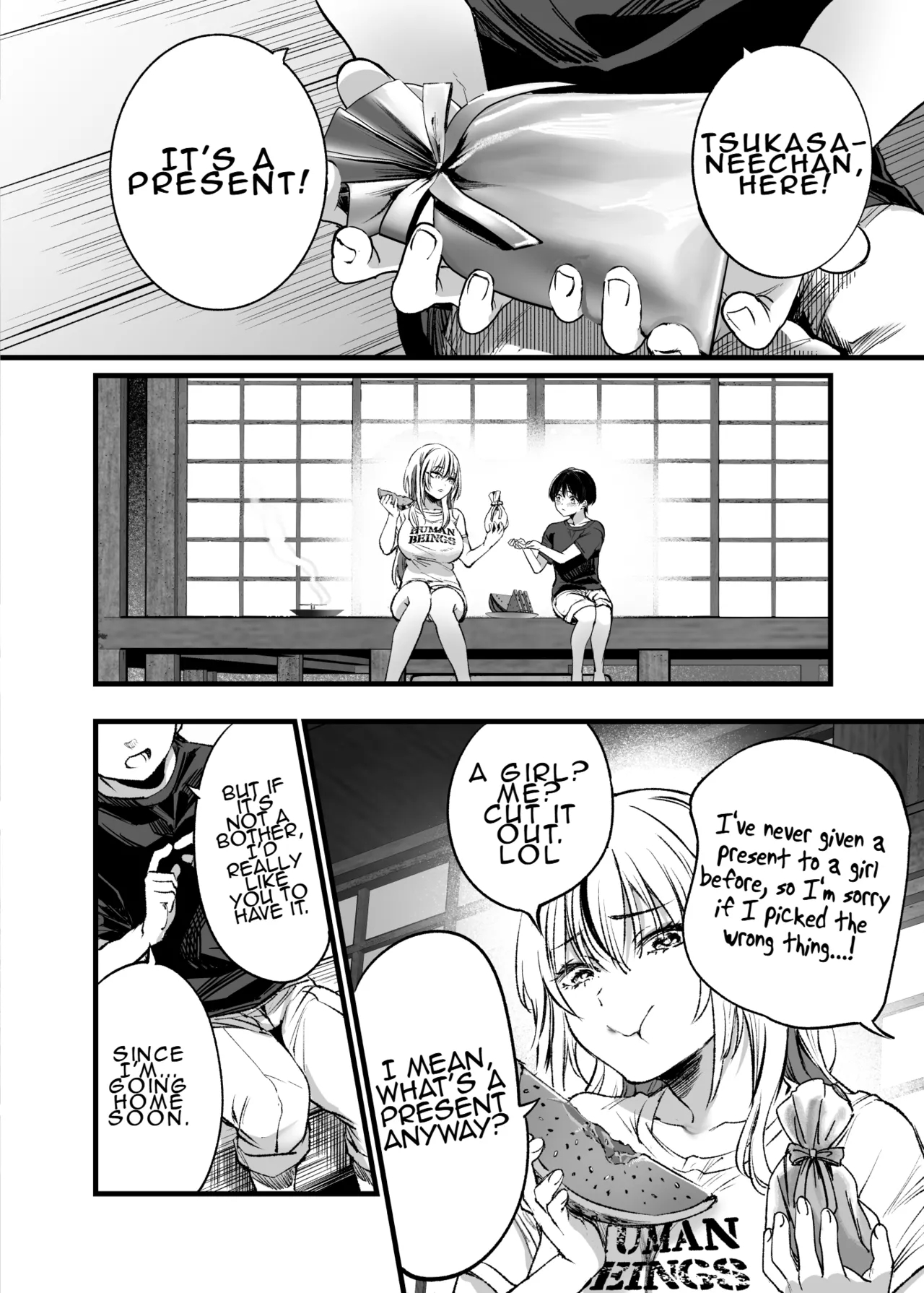 A Boy Embraced By His Older Sister: Summer page 41