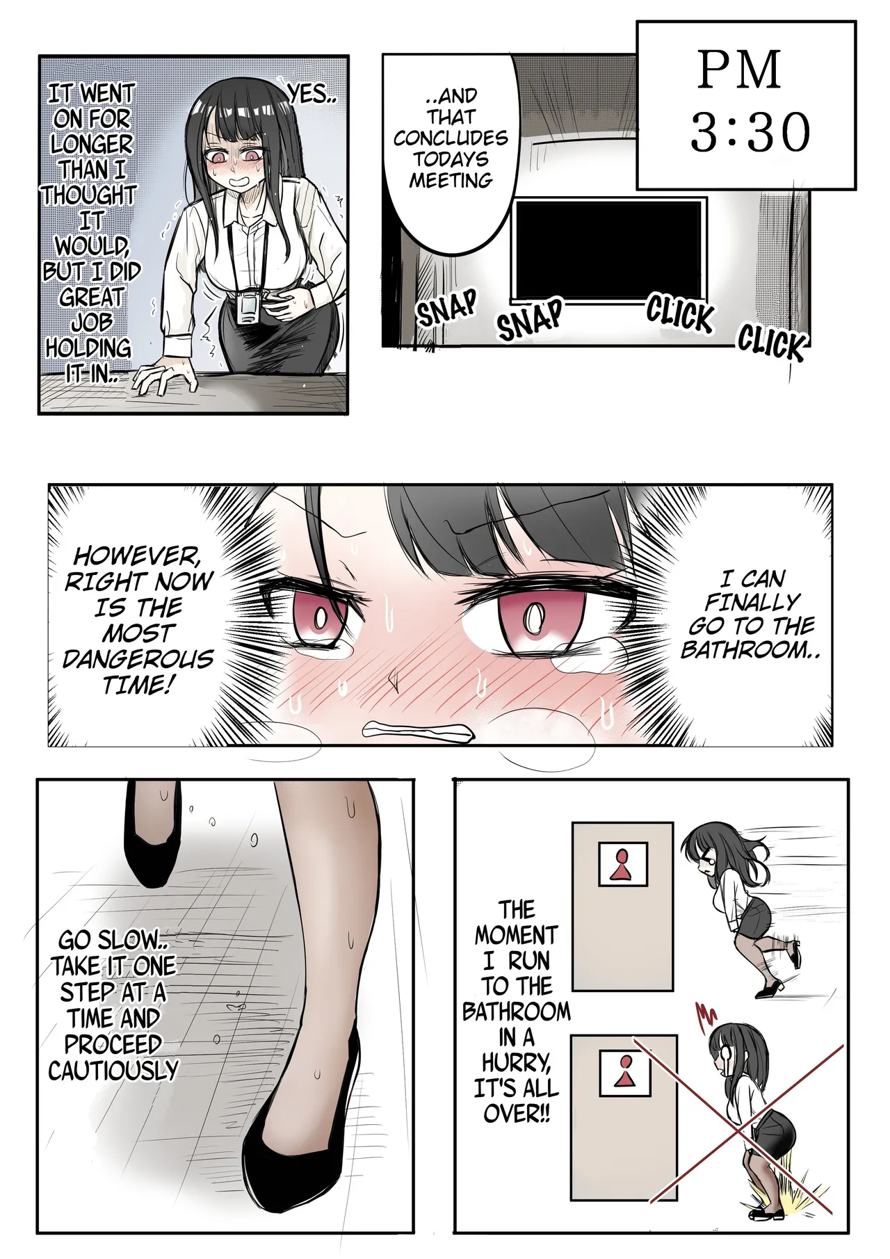 Desperate Office Lady Uses Men's Bathroom By Mistake page 3
