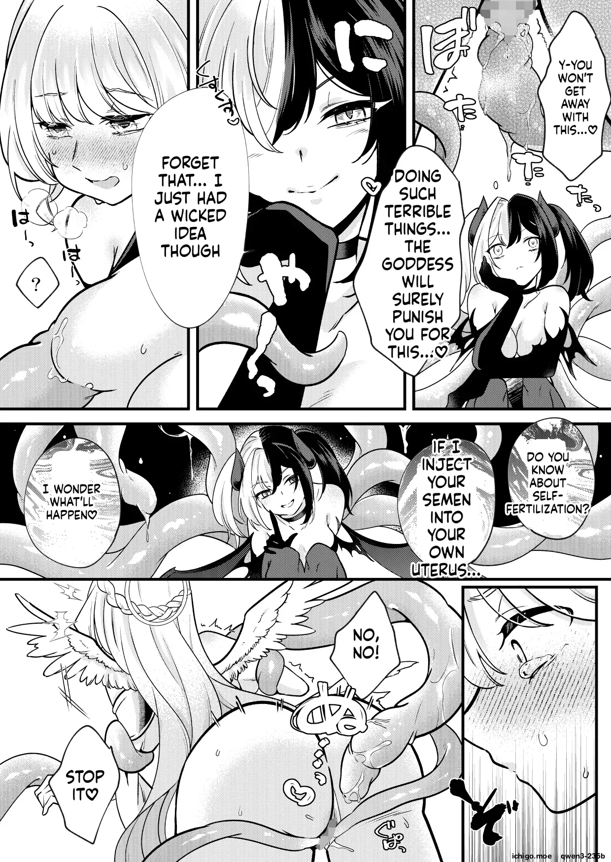 Futanari Tenshi Ga Succubus Ni Jikakyousei Sareru Ohanashi page 12