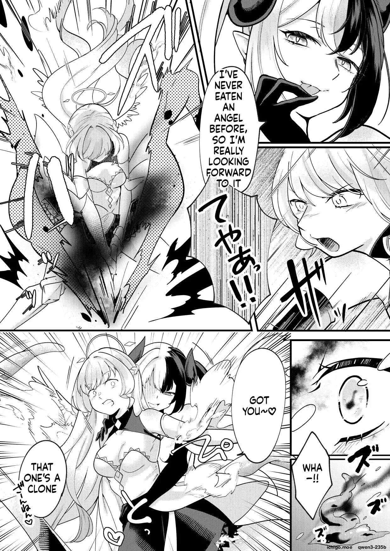 Futanari Tenshi Ga Succubus Ni Jikakyousei Sareru Ohanashi page 3