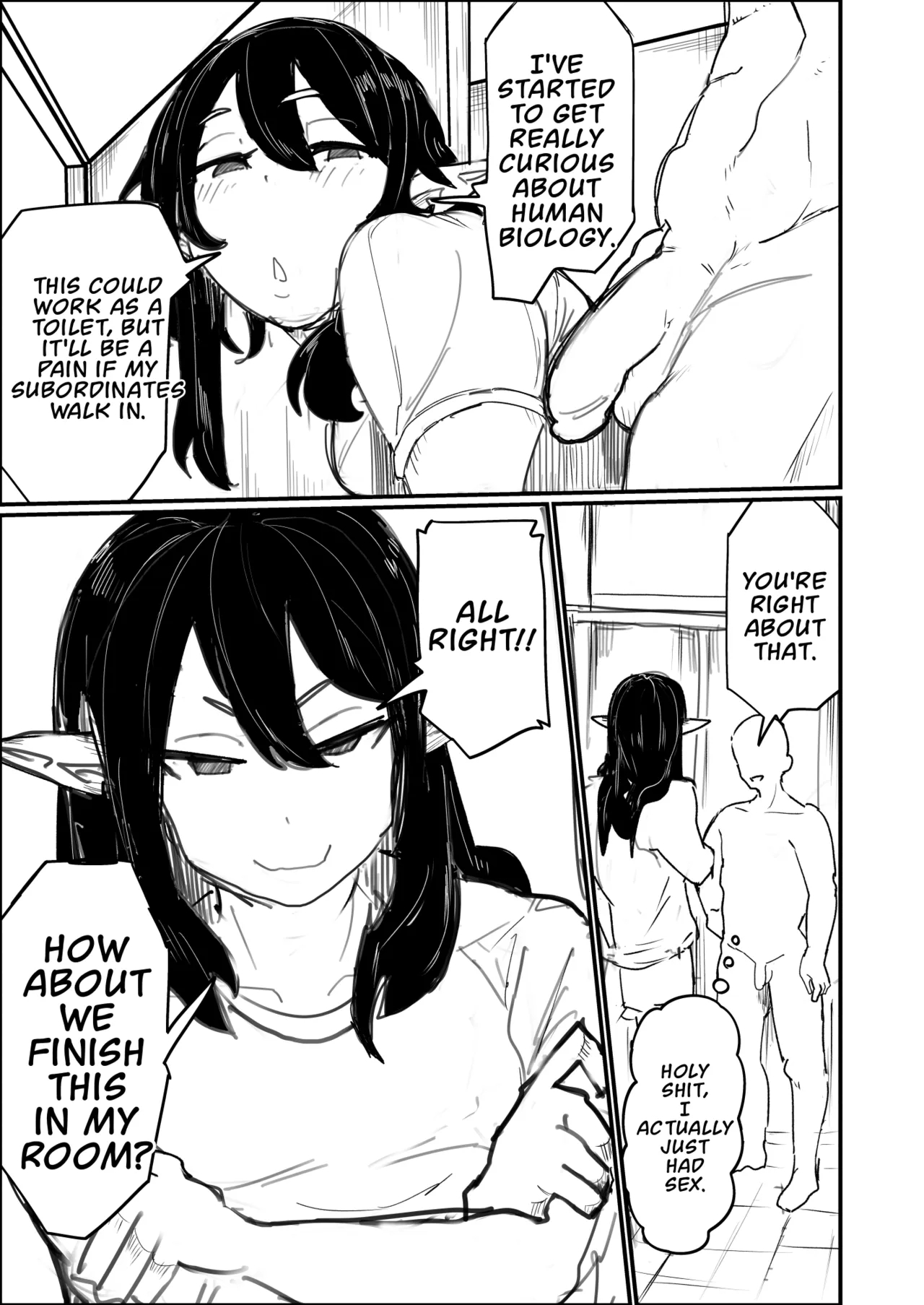 Tensei Shitara Dosukebe Osu Elf Ga Erosugite Homo Ni Naru Hanashi page 12