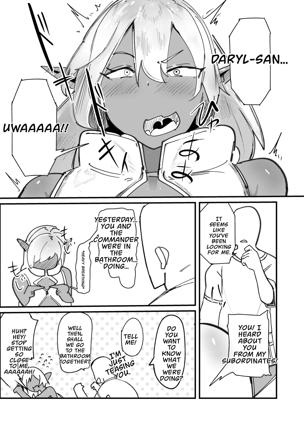 Tensei Shitara Dosukebe Osu Elf Ga Erosugite Homo Ni Naru Hanashi page 22