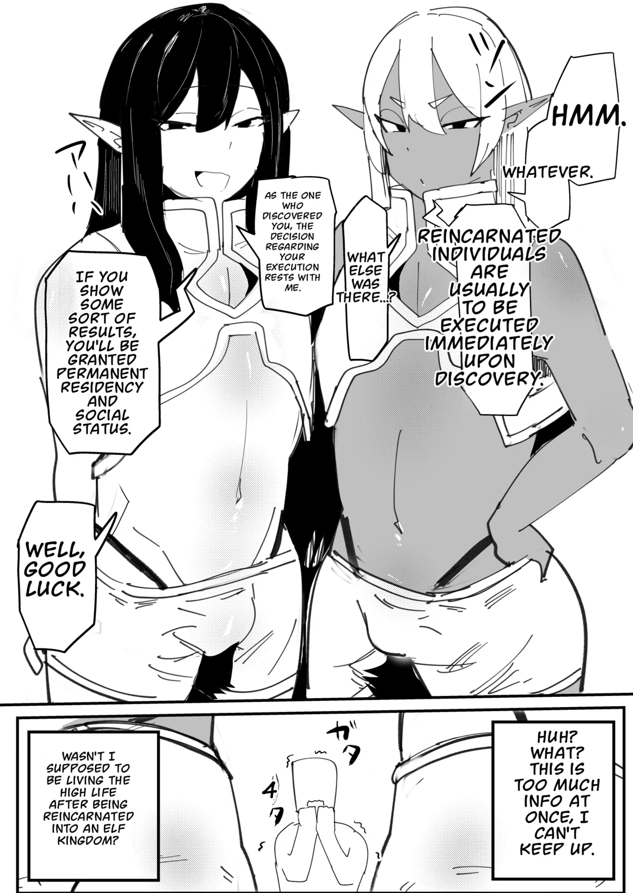 Tensei Shitara Dosukebe Osu Elf Ga Erosugite Homo Ni Naru Hanashi page 3