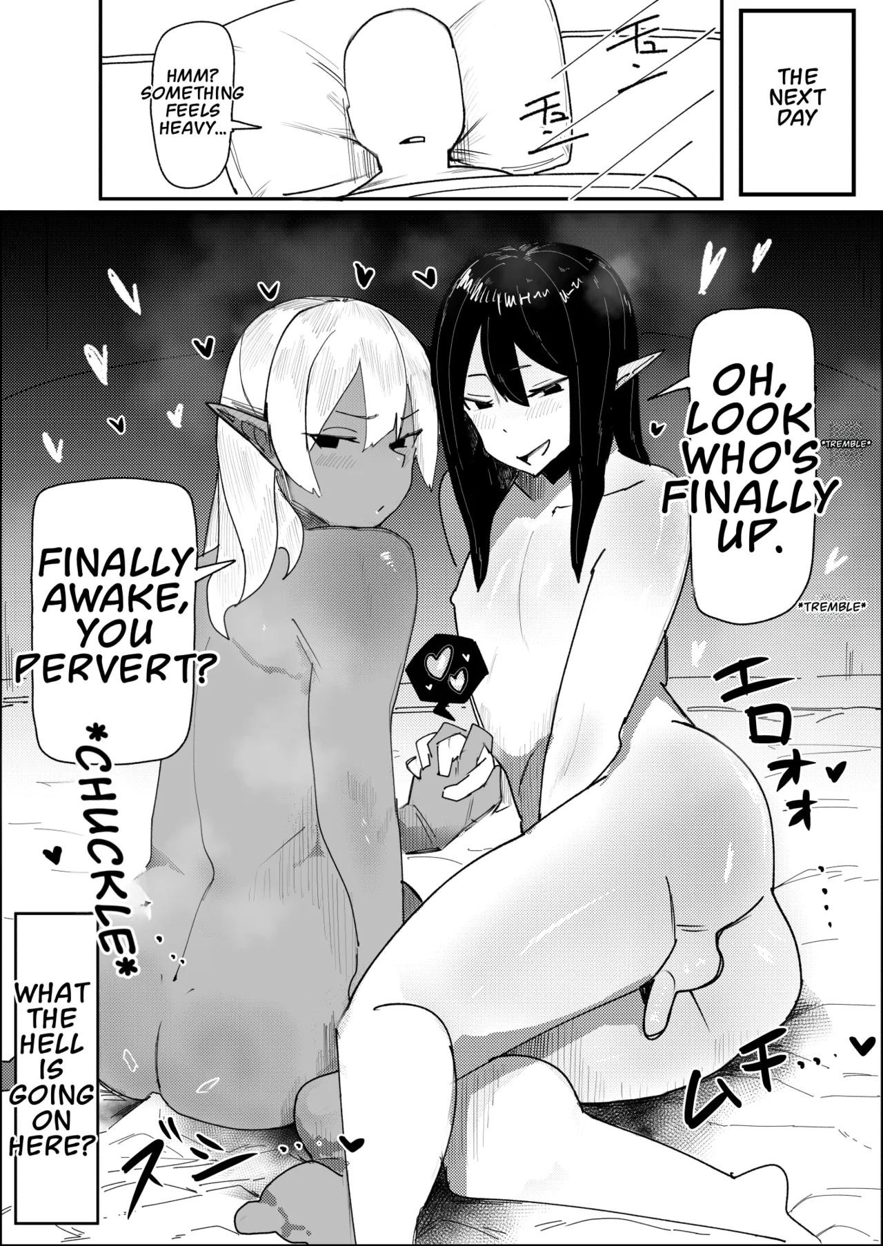 Tensei Shitara Dosukebe Osu Elf Ga Erosugite Homo Ni Naru Hanashi page 35
