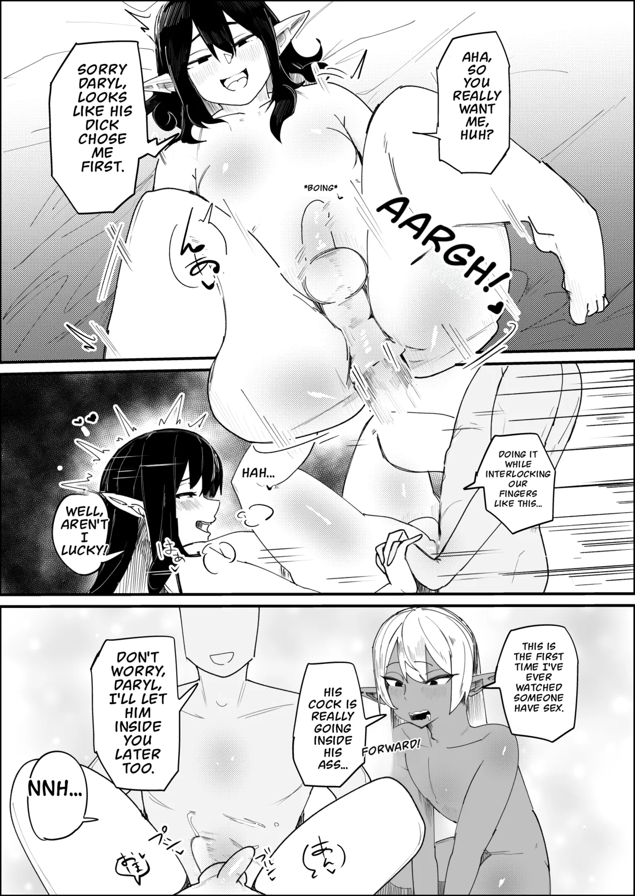 Tensei Shitara Dosukebe Osu Elf Ga Erosugite Homo Ni Naru Hanashi page 39