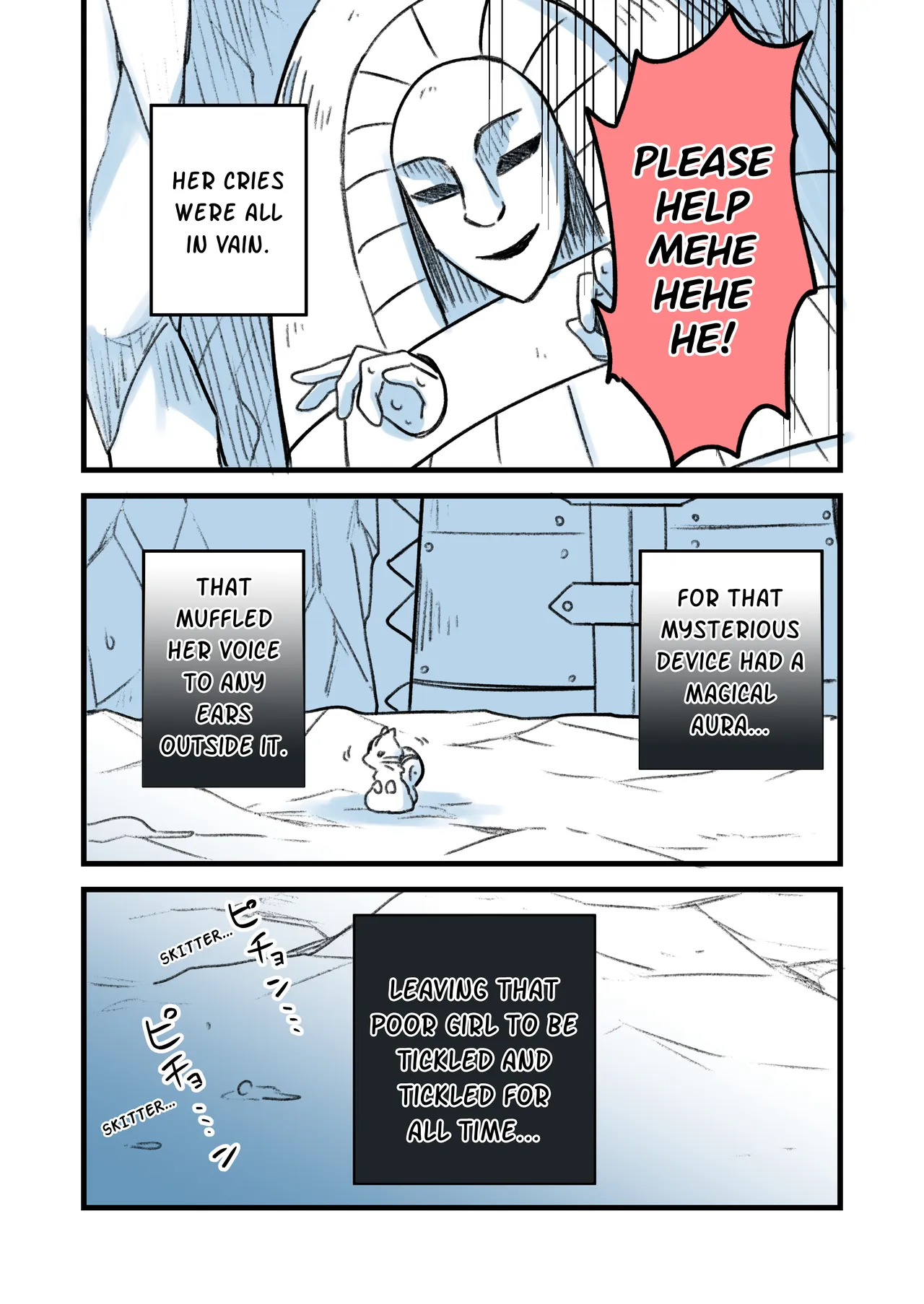 A Slender Girl Falls Into A Tickling Trap And Has Her Weak Spots Targeted page 14