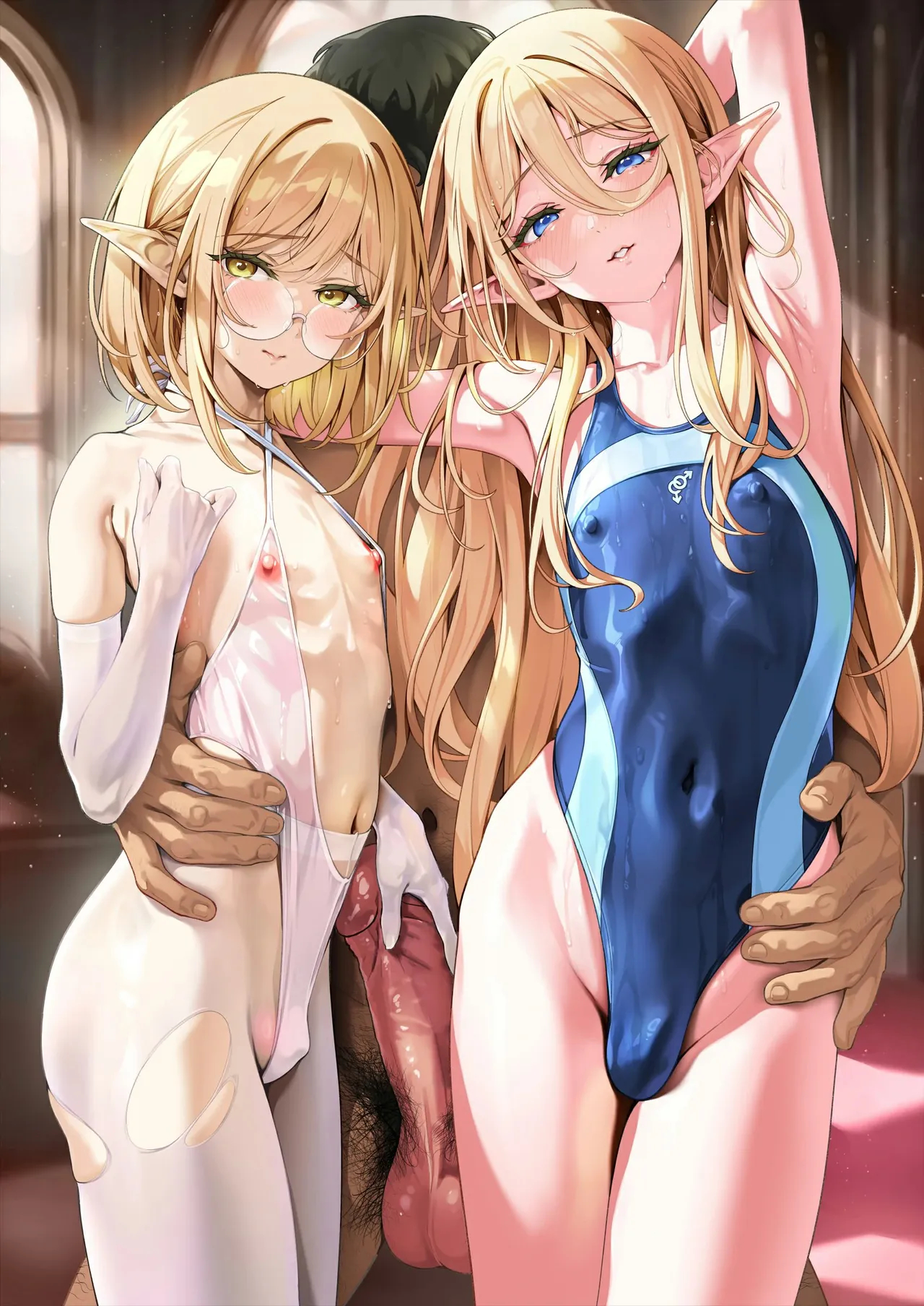 Another World Trap Swimsuit Double-hole Humiliation ~inexperienced Pretty Boy Caught Up In Slender Big Sister's Cock Addiction...~ page 2