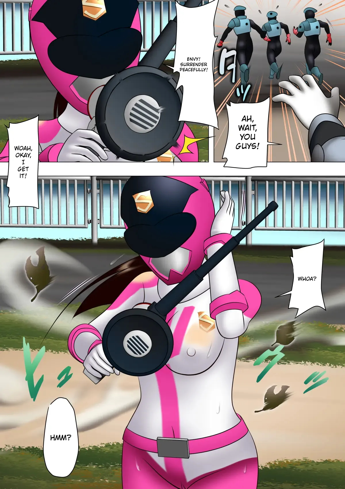 Haiboku Hiroin Henshin Dekinainode Bodi Peinto De Tatakattara Futsuu Ni Maketa page 34