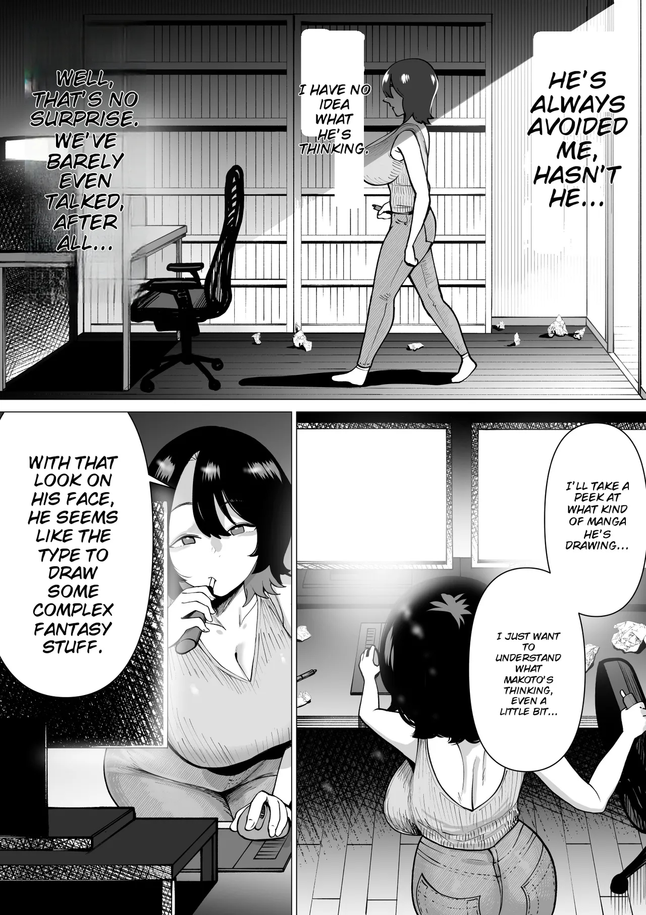 Hikikomori De Ero Manga Kaiteru Doutei Oikko To Oba-san Ga Icha Love Sex Suru Hanashi page 12