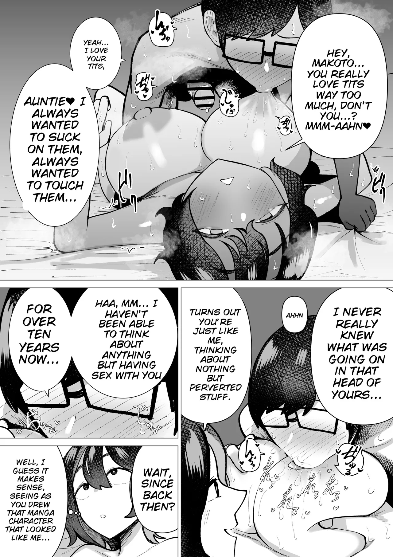 Hikikomori De Ero Manga Kaiteru Doutei Oikko To Oba-san Ga Icha Love Sex Suru Hanashi page 34