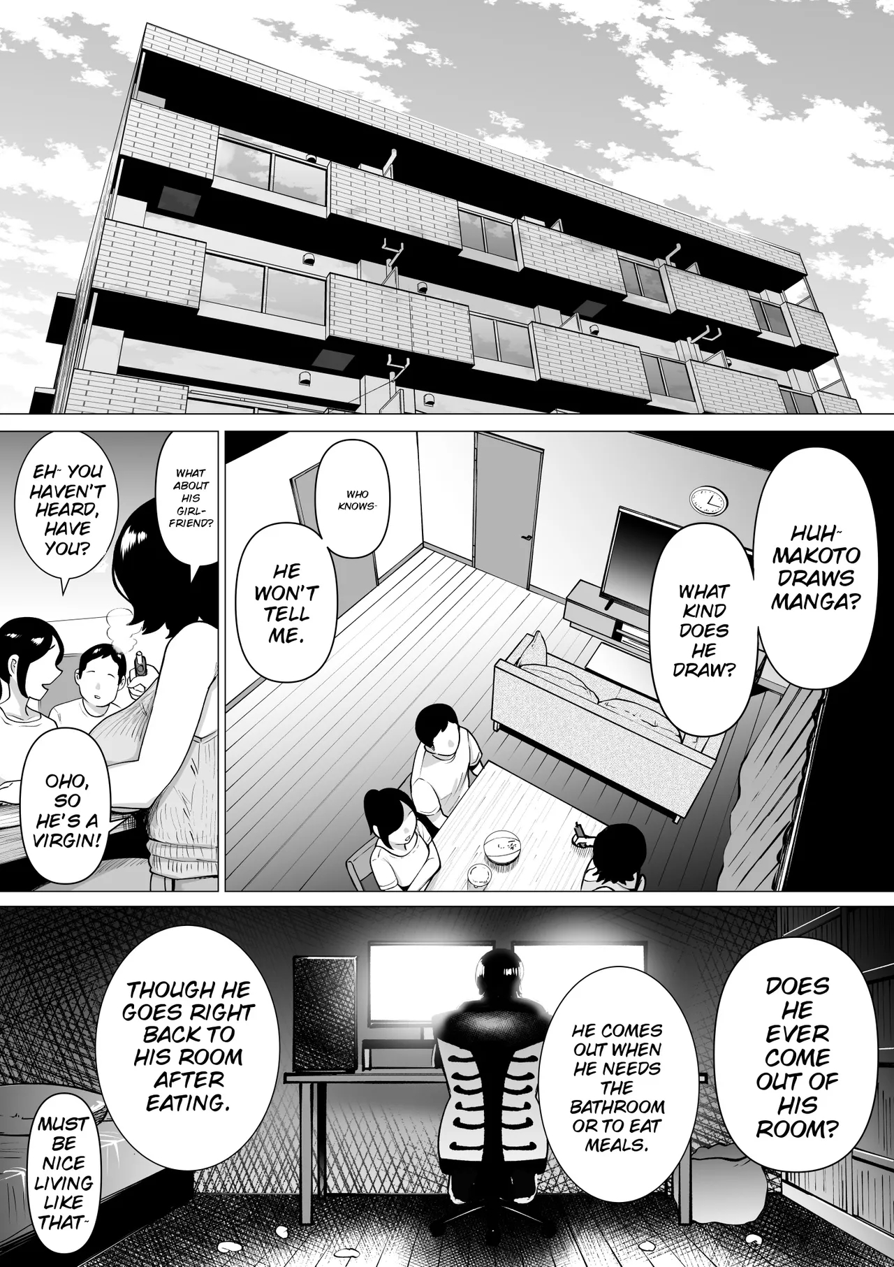 Hikikomori De Ero Manga Kaiteru Doutei Oikko To Oba-san Ga Icha Love Sex Suru Hanashi page 4