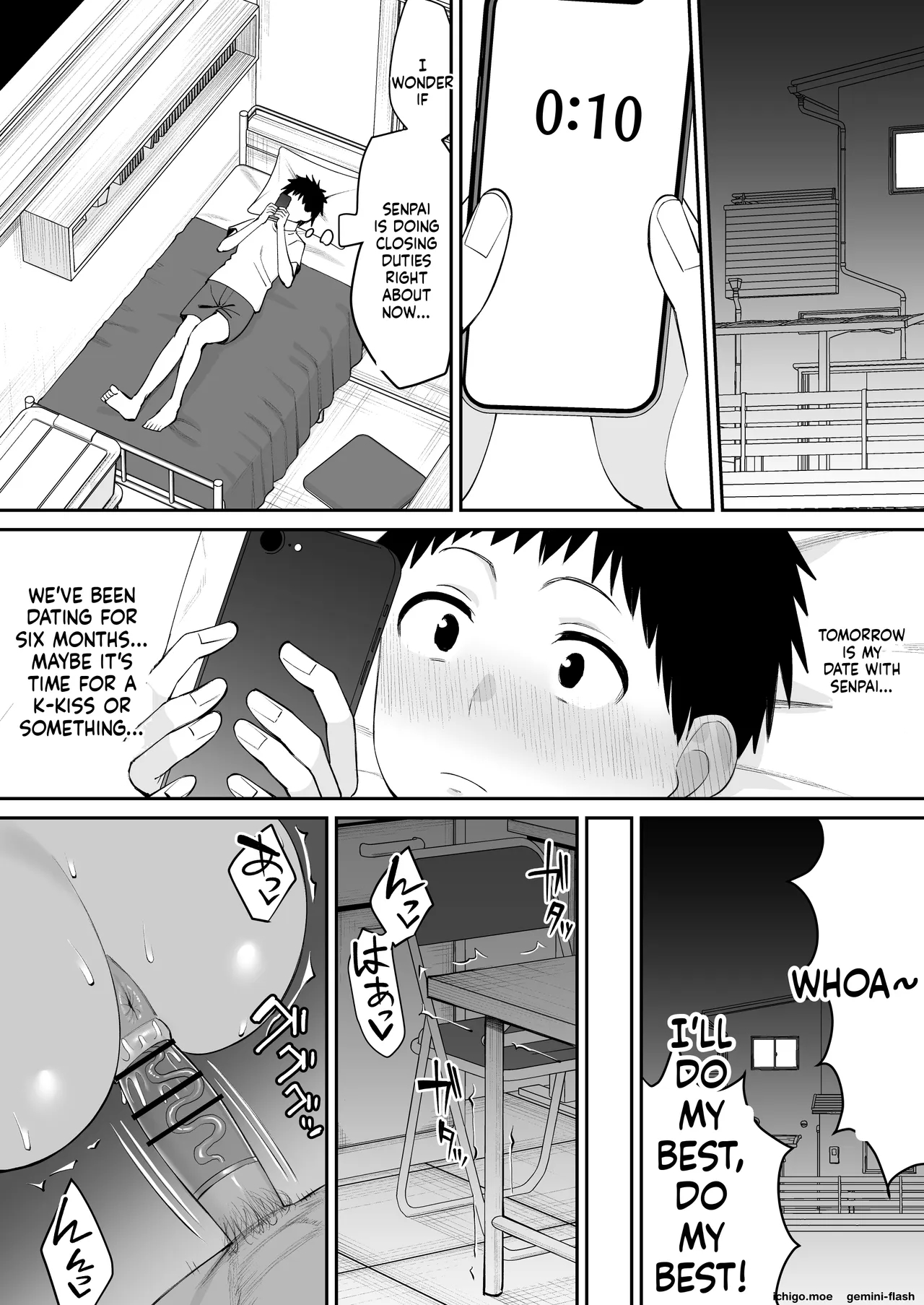 My Part-time Job Senior Is The Manager’s Sex Friend page 4