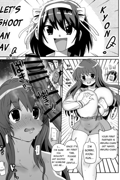 Shooting An Av With Kyon And Mikuru page 1