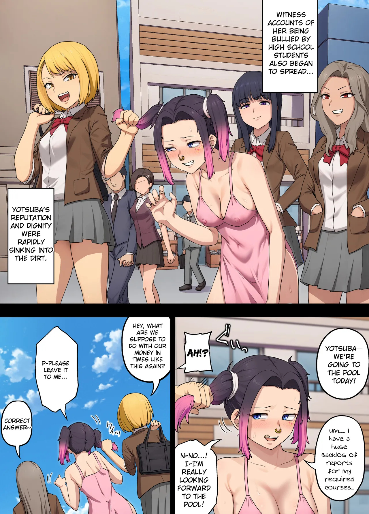 Yotsuba Rinzen To Buzama No Kōsaten ~ Furyō Gyaru Ni Chin Gei O Shikoma Re, Songen O Ushinau Kūru Joshidai-sei ~ page 20