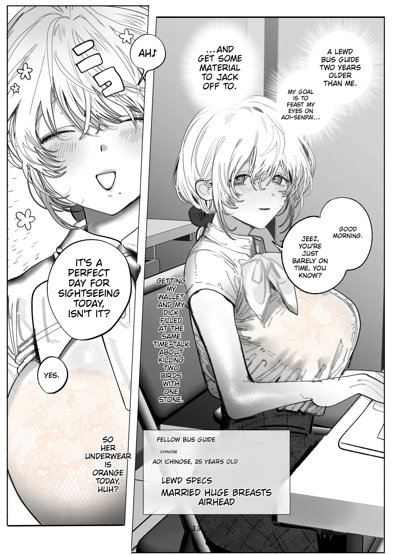 Aoi-senpai Can’t Say No♡ — Replenishing Salt With Underarm Sweat!? A Consensual Cuckold-rape Scenario Starting With The Intense Licking Of A Young Married Tour Guide’s Armpits — page 9