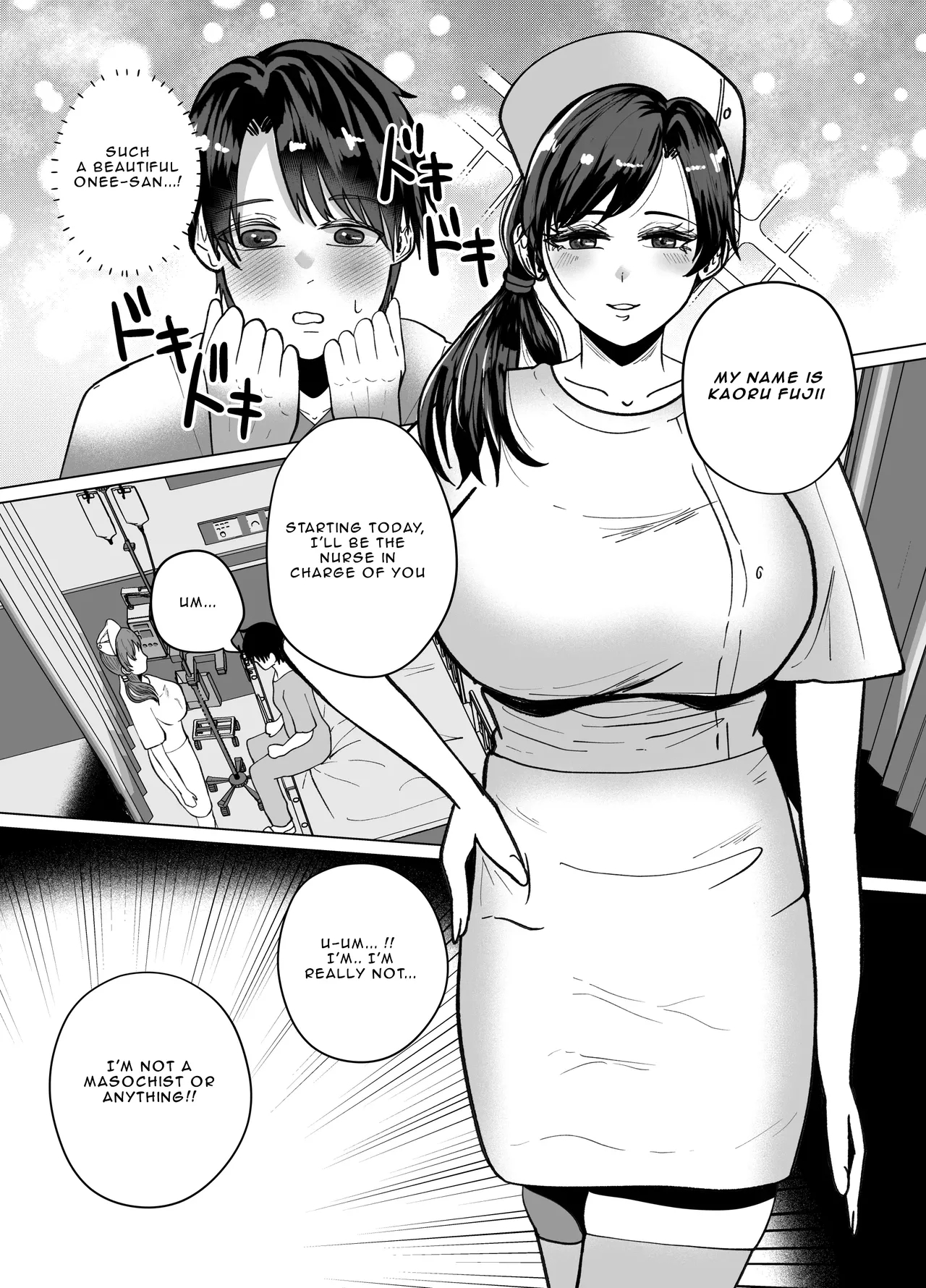 Nurse Onee-san's Masochist Examination Test page 8