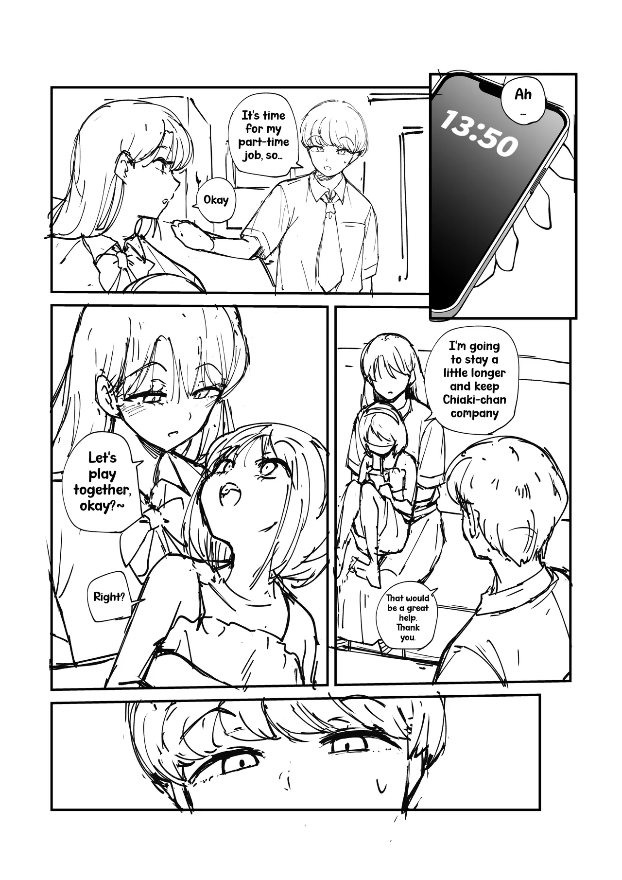 Senpai No Himitsu | Senpai's Secret |raw Sketch] page 2