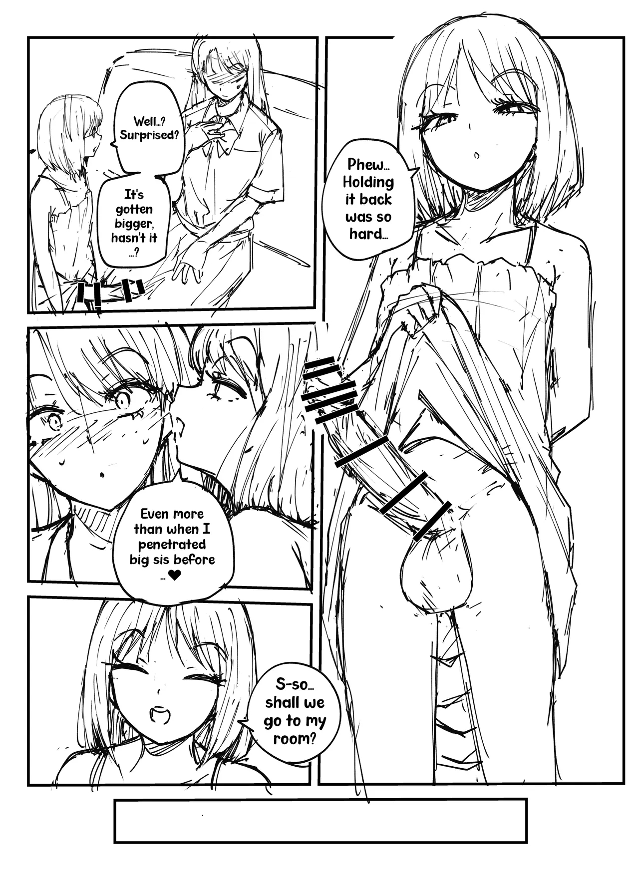 Senpai No Himitsu | Senpai's Secret |raw Sketch] page 4