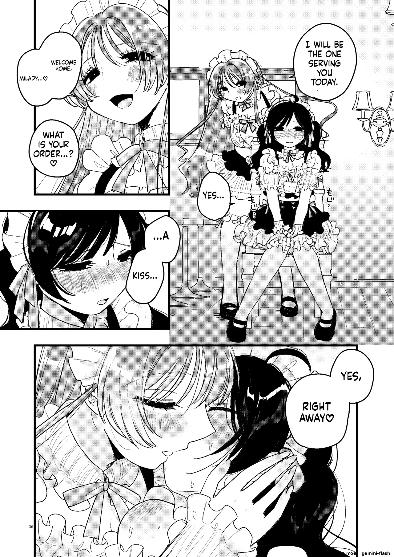 Shokushu Maid Kissa Tenchou Ni Chikubi O Nerawaretemasu page 37