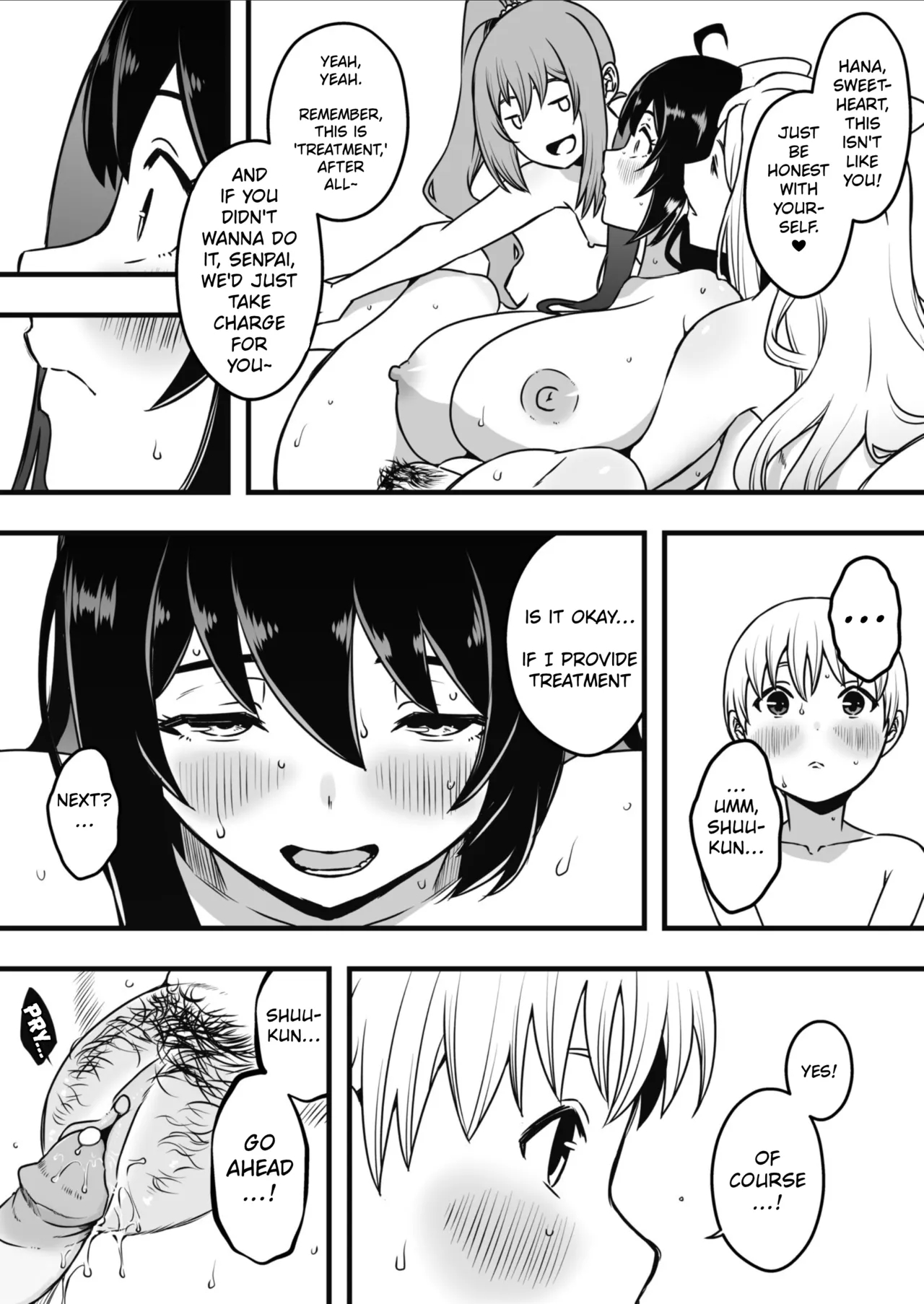 Sperm-squeezing Clinic Staffed With Total Cumsluts! page 109