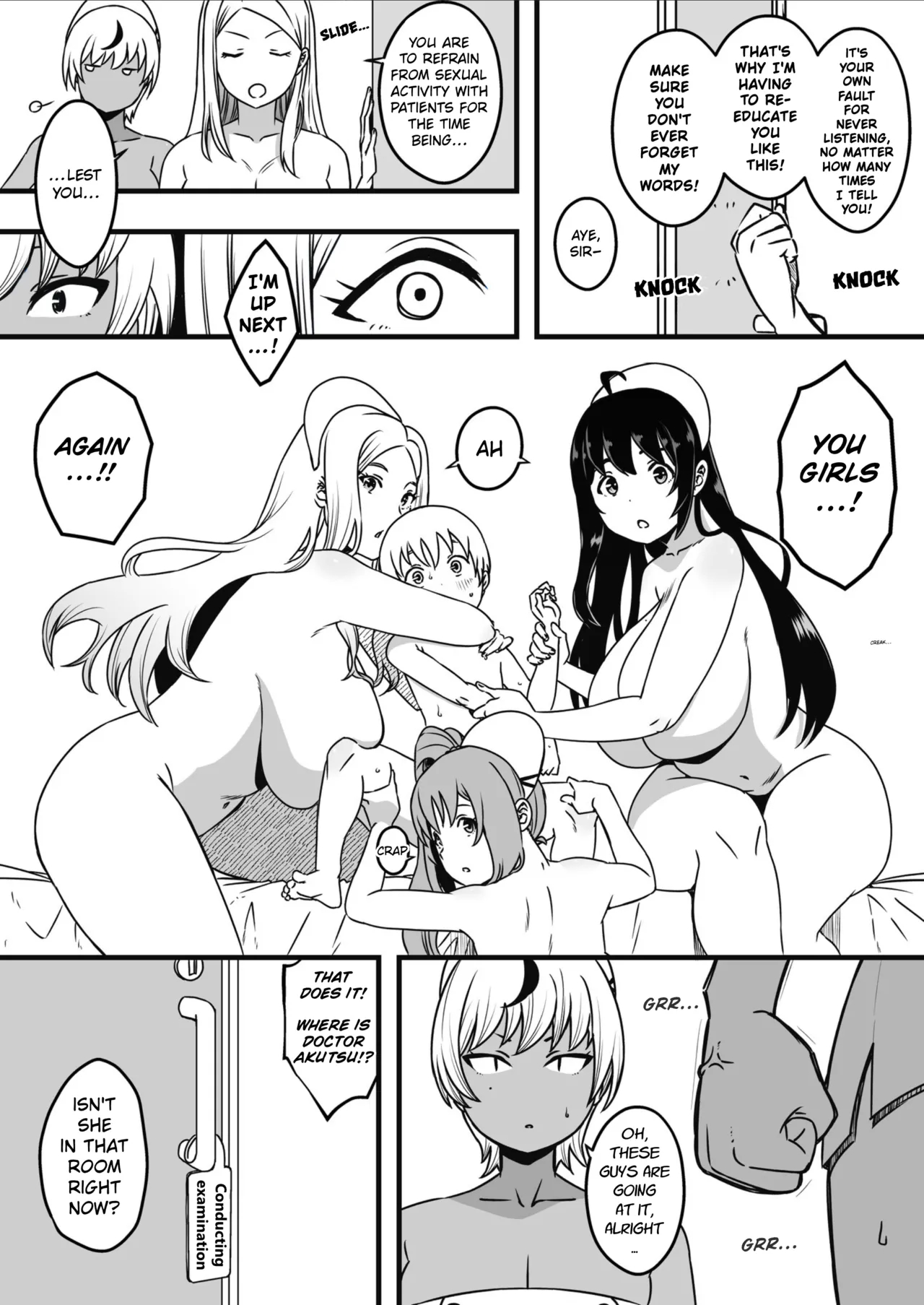 Sperm-squeezing Clinic Staffed With Total Cumsluts! page 120