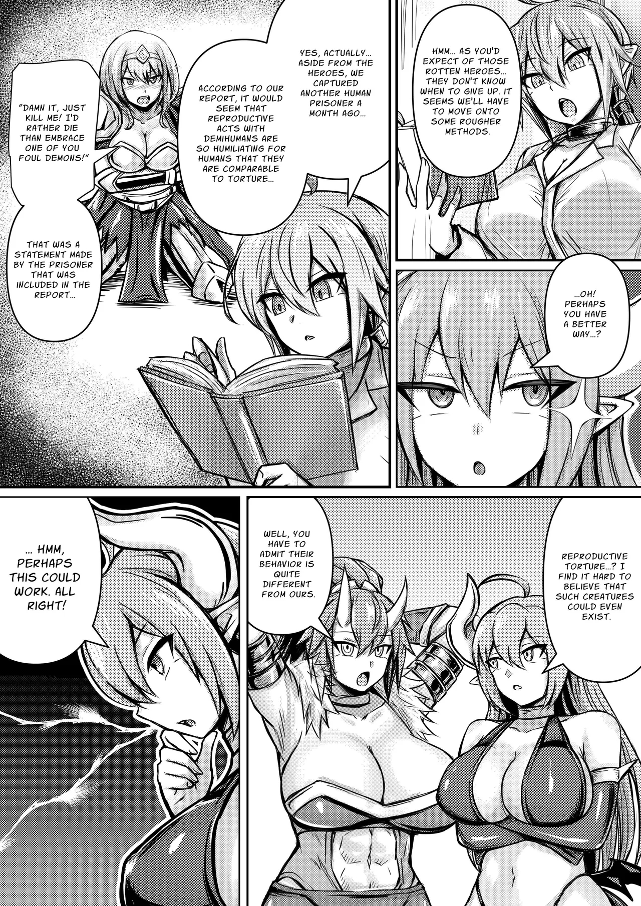 The Big-breasted Demons Don't Understand Humans, So They Decide To Bring The Heroes To Their Knees By Having Sex 1 page 5