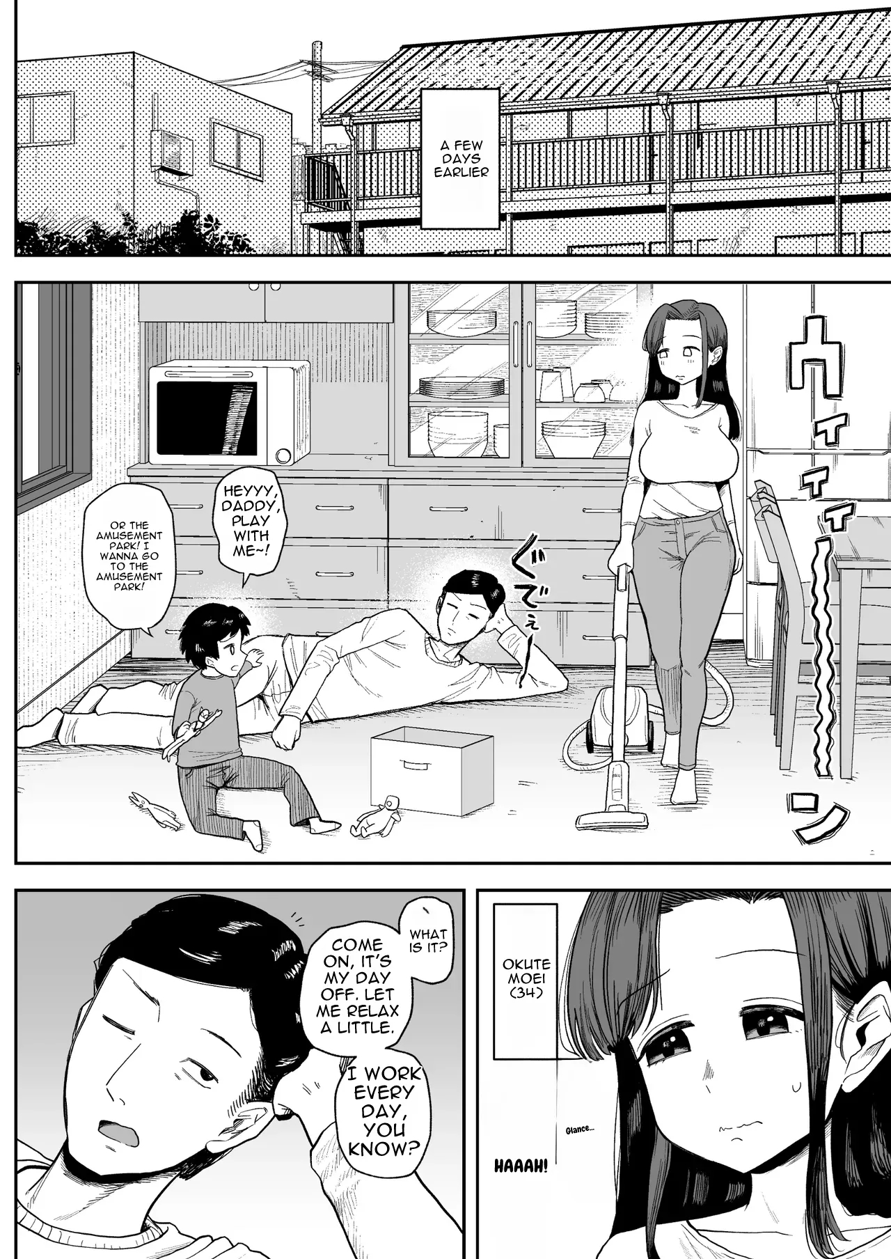 The Big-titted Housewife, Okuteda-san, Becomes The Pervert Dog Old-man’s Vulgar Mating Officer For The Sake Of The Household Budget page 4
