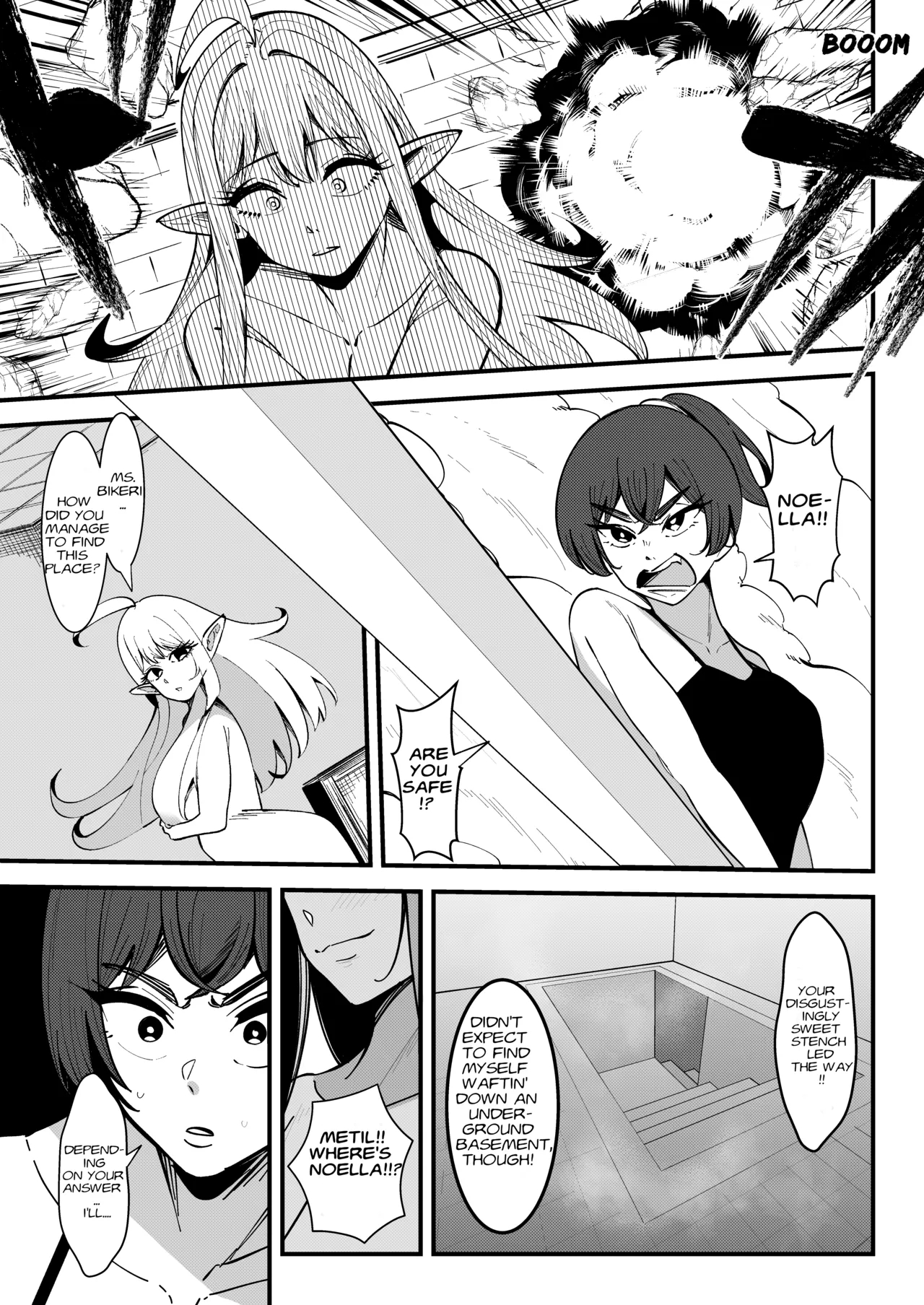 The Half Slime Elf's Absorptive Boobification -- The Tragic End Of The Swordswoman And Mage Who Melt Away The Moment They Reconcile page 10