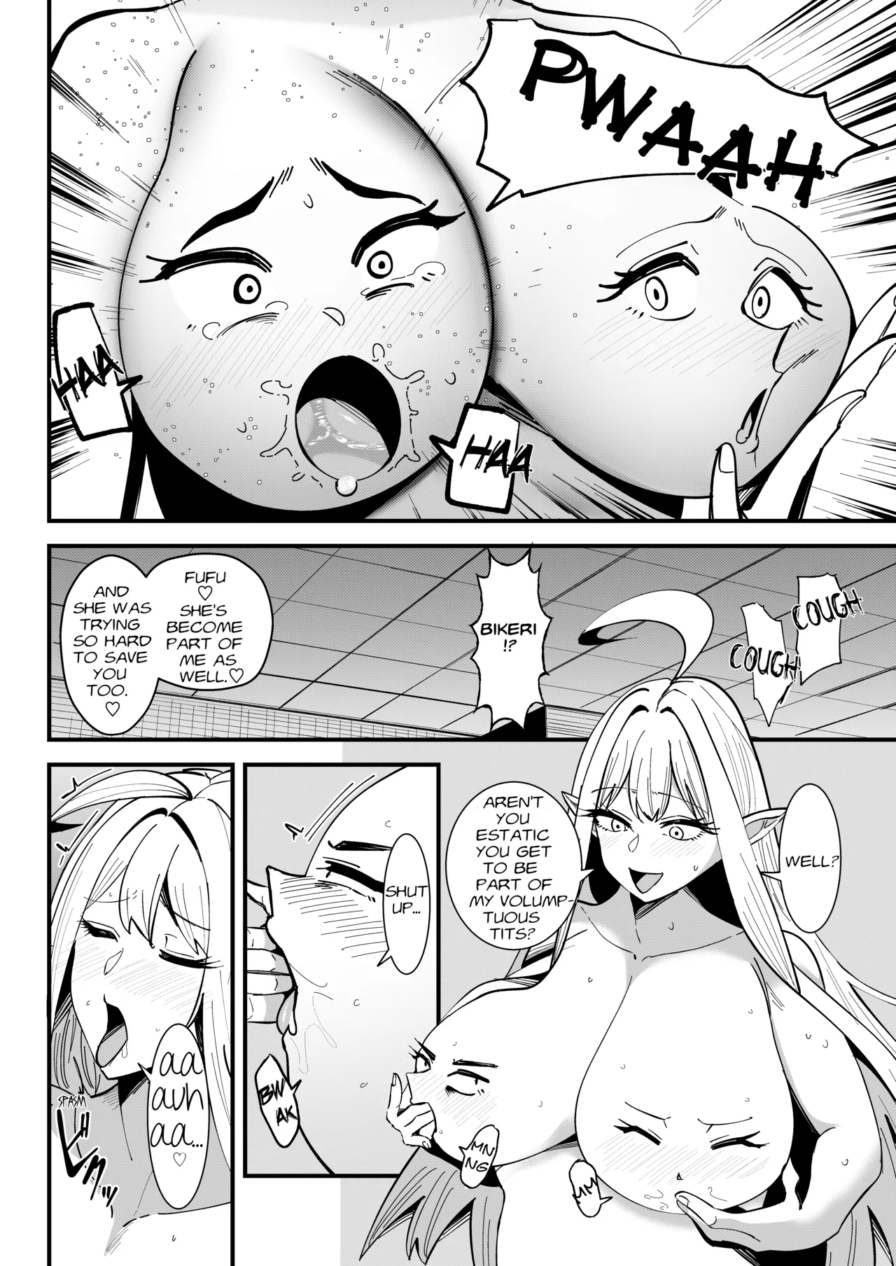 The Half Slime Elf's Absorptive Boobification -- The Tragic End Of The Swordswoman And Mage Who Melt Away The Moment They Reconcile page 21