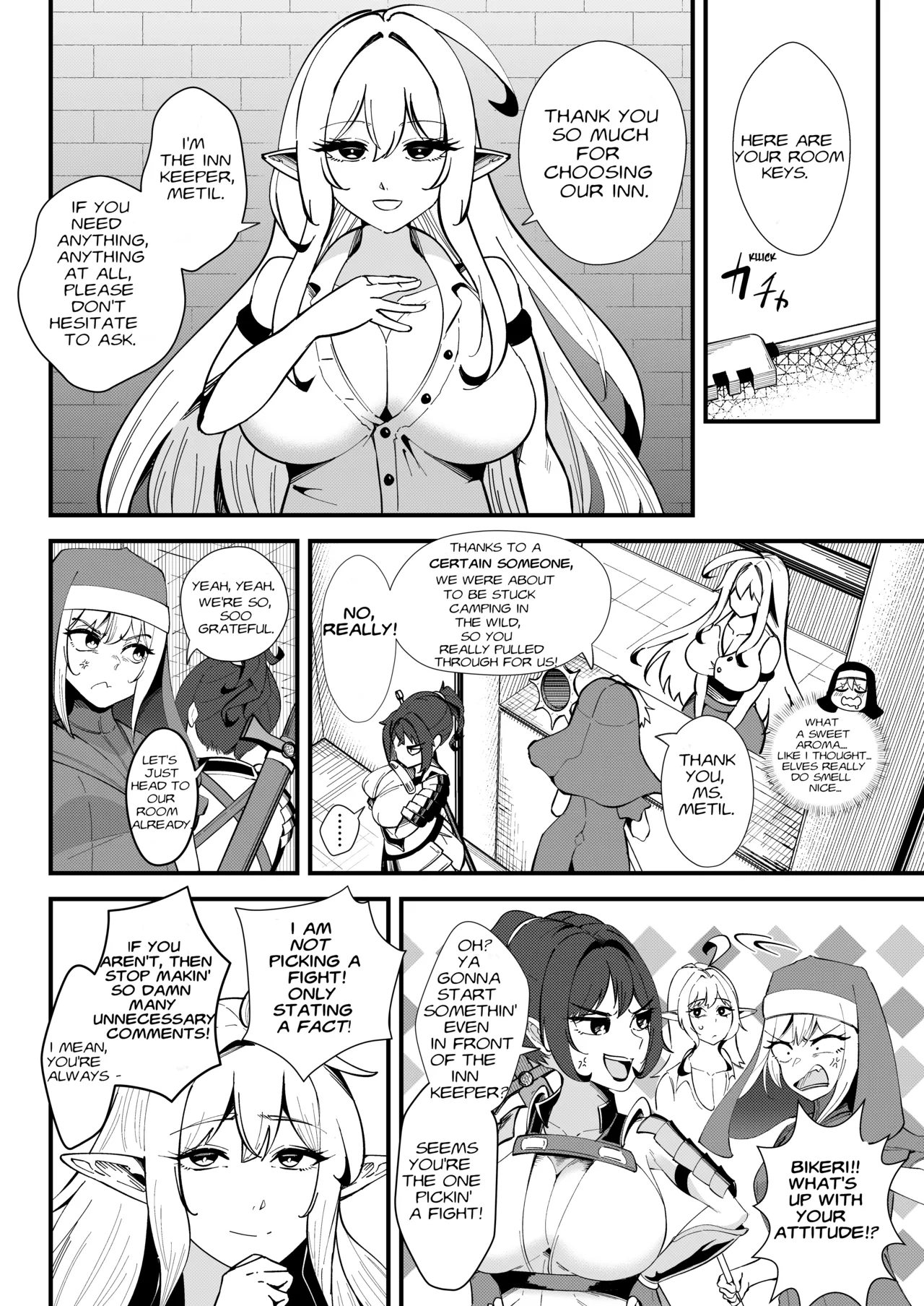 The Half Slime Elf's Absorptive Boobification -- The Tragic End Of The Swordswoman And Mage Who Melt Away The Moment They Reconcile page 3