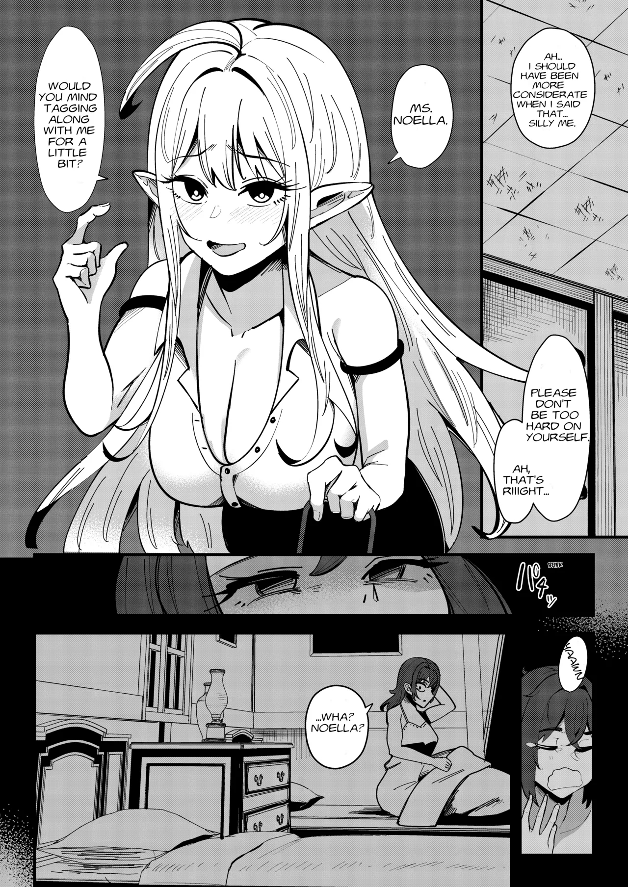 The Half Slime Elf's Absorptive Boobification -- The Tragic End Of The Swordswoman And Mage Who Melt Away The Moment They Reconcile page 5
