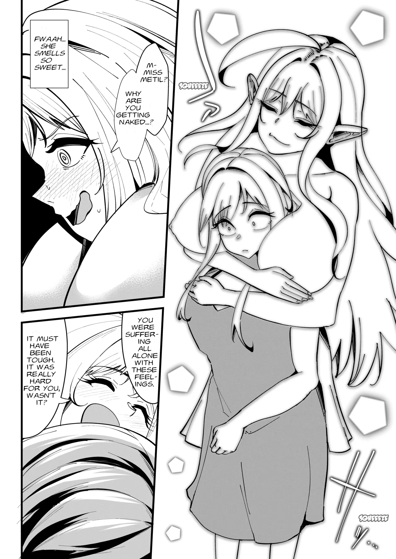 The Half Slime Elf's Absorptive Boobification -- The Tragic End Of The Swordswoman And Mage Who Melt Away The Moment They Reconcile page 7